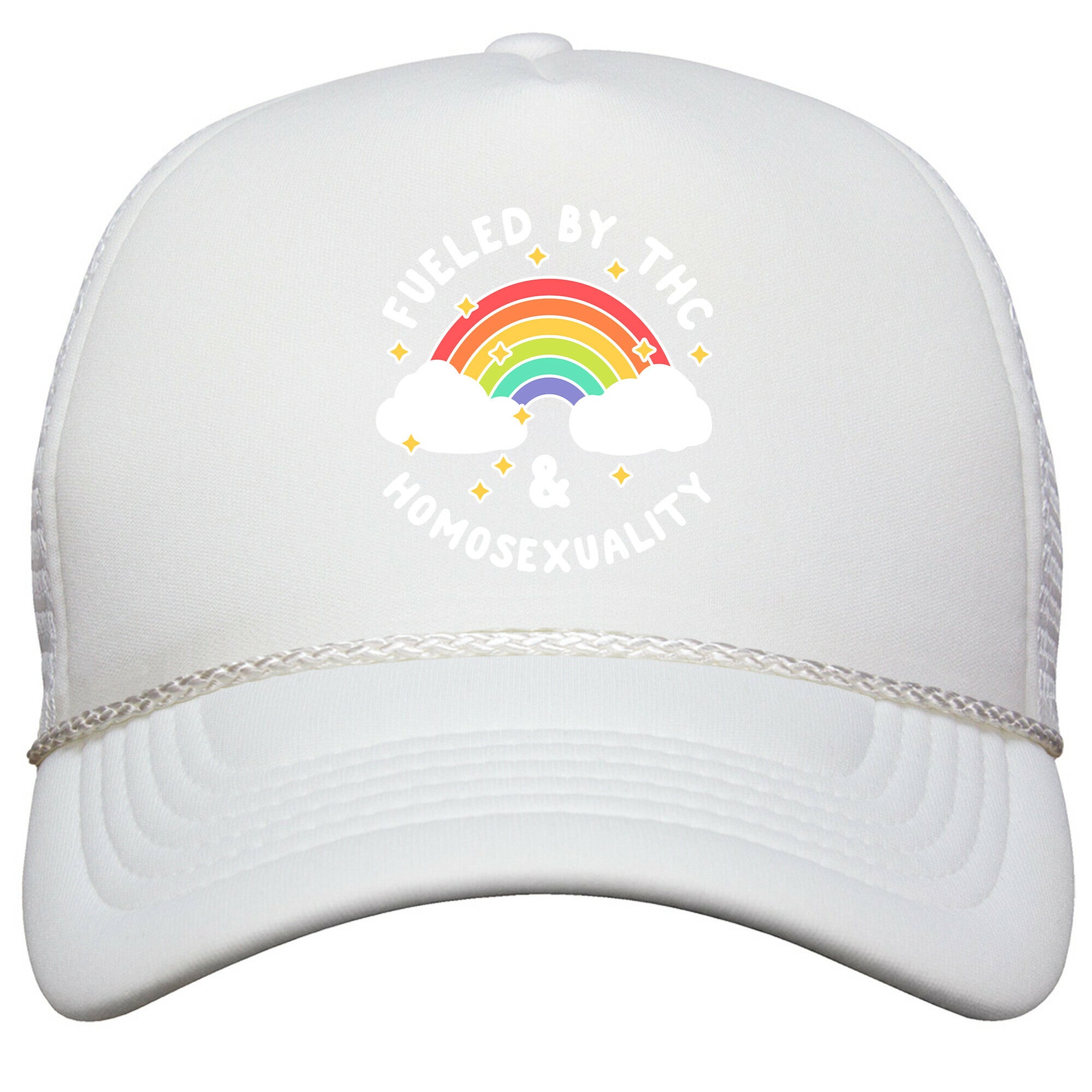 Fueled By THC & Homosexuality Snapback Trucker Hat